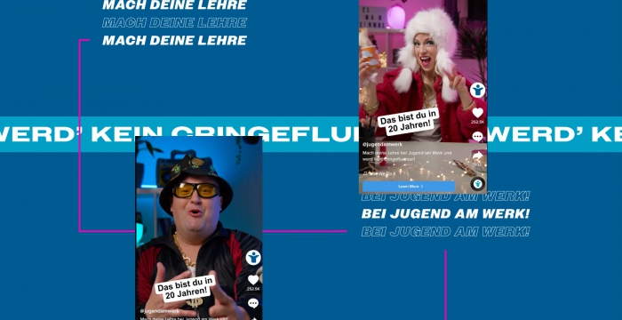 Cringefluencer-Kampagne, Ausschnitt aus der Kampagne © Jugend am Werk und Spießer und Spinner