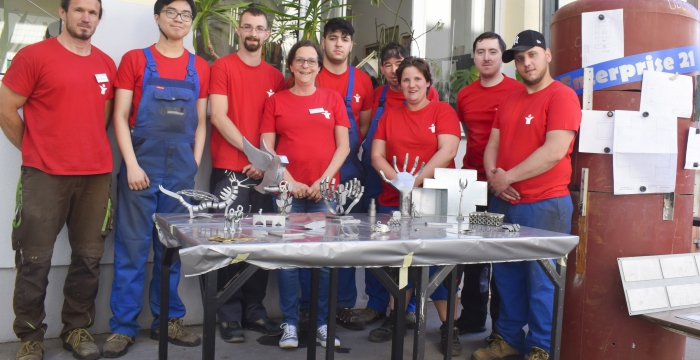 Metallgruppe am Standort Altmannsdorf © Jugend am Werk