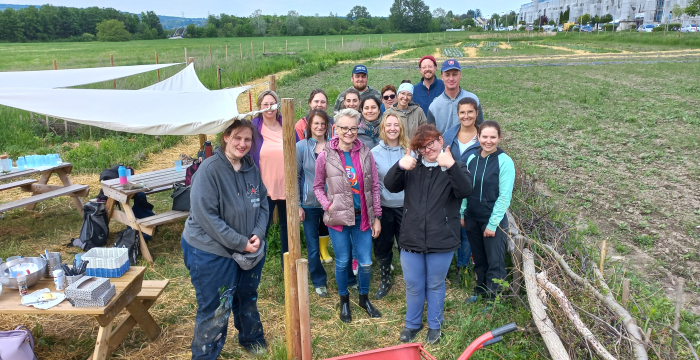 Gruppenfoto vom Social Day mit IQVIA © Jugend am Werk