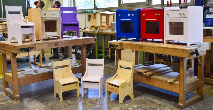 Überblick über die gespendeten Kindermöbel © Jugend am Werk