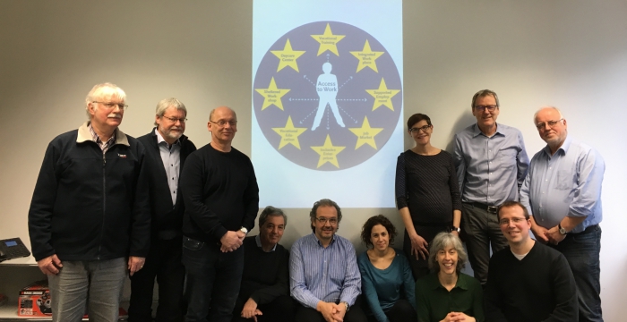 Photo showing the members of Access to Work during their meeting in Berne, February 2019 © Frances Santi, INSOS