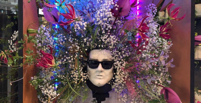 Floristik Werkstück (Kopf mit Blumen) beim Landeslehrlingswettbewerb 2019 © Jugend am Werk