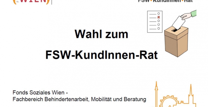 Cover der Informationsbroschüre zur Wahl des Kundinnen-Rats © Fonds Soziales Wien
