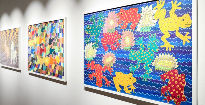 Vienna Art Week, Blick auf ausgestellte Kunstwerke von Susanne Kuzma © Katharina Schiffl