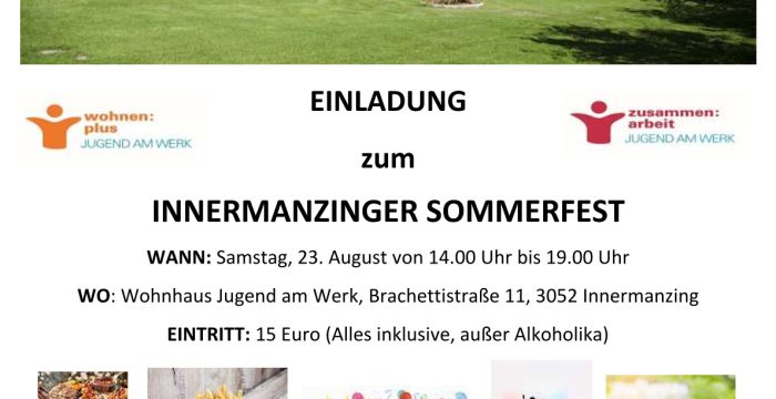 Sommerfest Innermanzing © Jugend am Werk