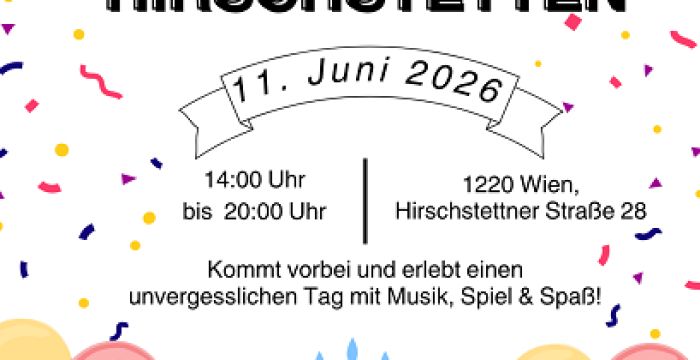 Einladung 40 Jahre Hirschstetten © Jugend am Werk