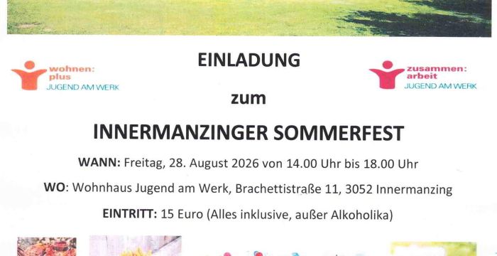 Einladung zum Innermanzinger Sommerfest © Jugend am Werk