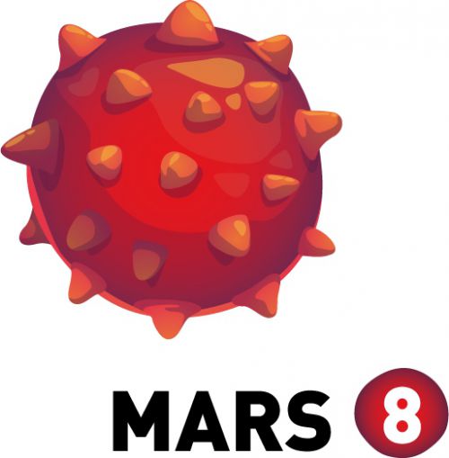 Logo der Arbeitsgruppe Mars 8 © Alice Gutlederer, design:ag
