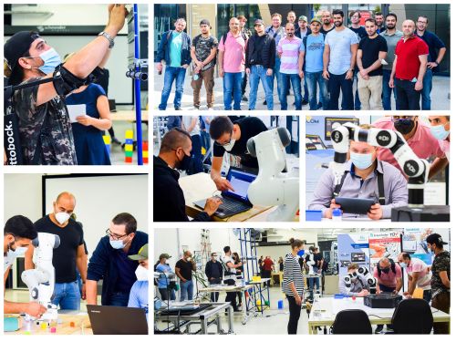 Mehrere Fotos vom Besuch in der Pilotfabrik © Jugend am Werk