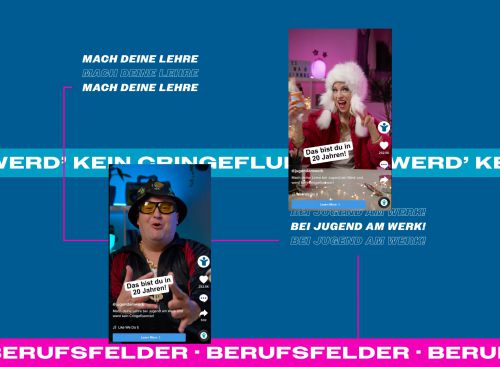 Cringefluencer-Kampagne, Ausschnitt aus der Kampagne © Jugend am Werk und Spießer und Spinner