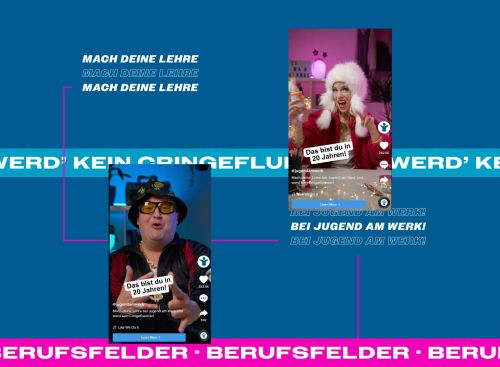 Cringefluencer-Kampagne, Ausschnitt aus der Kampagne © Jugend am Werk und Spießer und Spinner