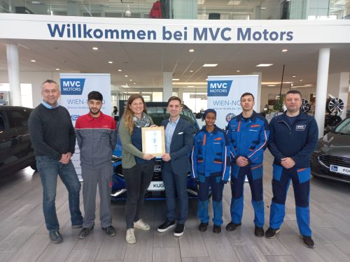Auszeichnung Partnerbetrieb 2025, MVC Motors Wien Nord © Jugend am Werk