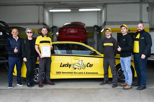 Auszeichnung Partnerbetrieb 2025, Lucky Car Filiale Dampschiffstraße © Jugend am Werk