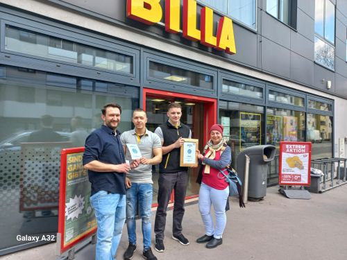 Auszeichnung Partnerbetrieb 2025, Billa Filiale Donaufelder Straße 177 © Jugend am Werk