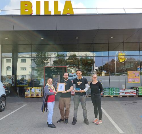 Auszeichnung Partnerbetrieb 2025, Billa-Filiale Mehlführergasse © Jugend am Werk
