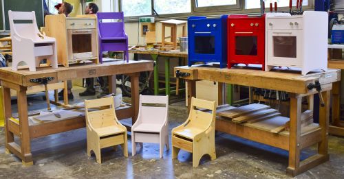 Überblick über die gespendeten Kindermöbel © Jugend am Werk