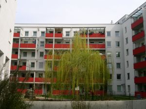 Blick auf die Vorderseite des Gebäudes Nordmanngasse © Jugend am Werk