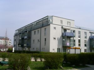 Blick auf das Wohnhaus Finsterergasse © Jugend am Werk