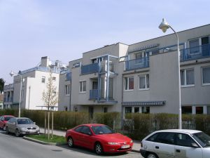 Blick von außen auf die Wohnhausanlage Kefedergrundgasse © Jugend am Werk