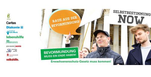 Protestkarte gegen Verzögerung beim Erwachsenenschutzgesetz © Lebenshilfe Österreich