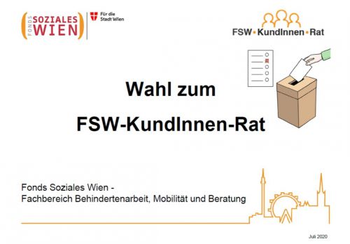 Cover der Informationsbroschüre zur Wahl des Kundinnen-Rats © Fonds Soziales Wien